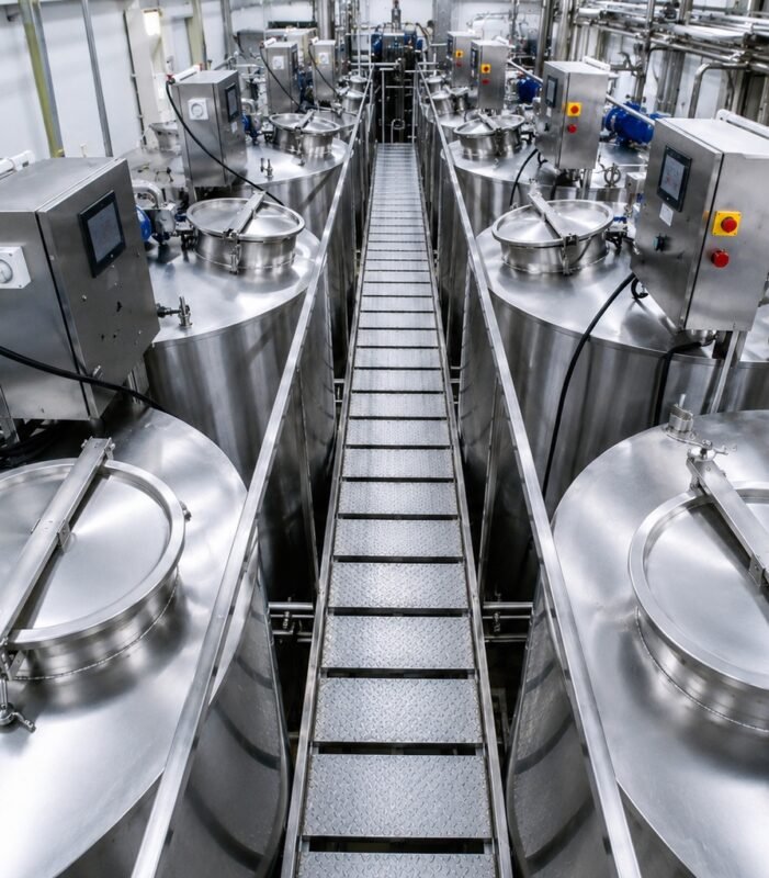 Dairy processing plant illustration image