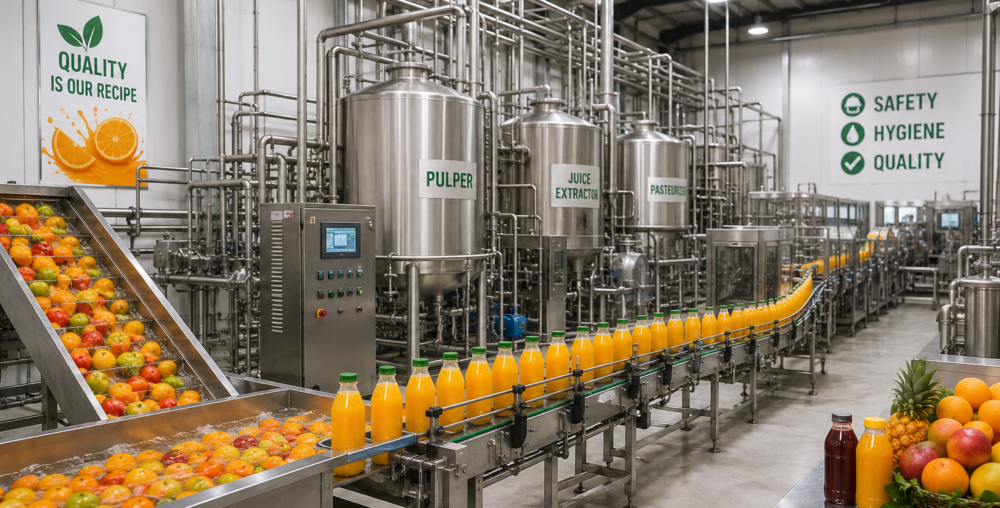 AI generated industrial processing facility illustration