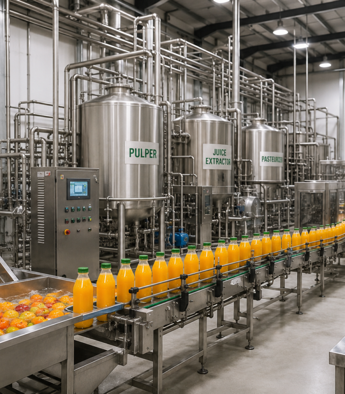 AI generated industrial processing facility illustration