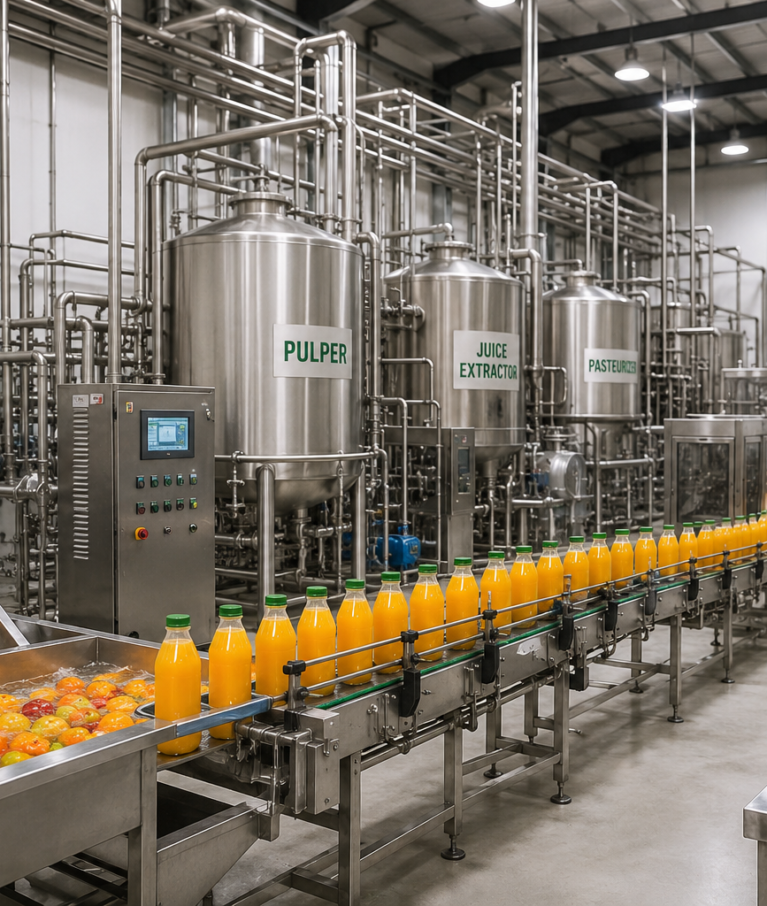 AI generated industrial processing facility illustration