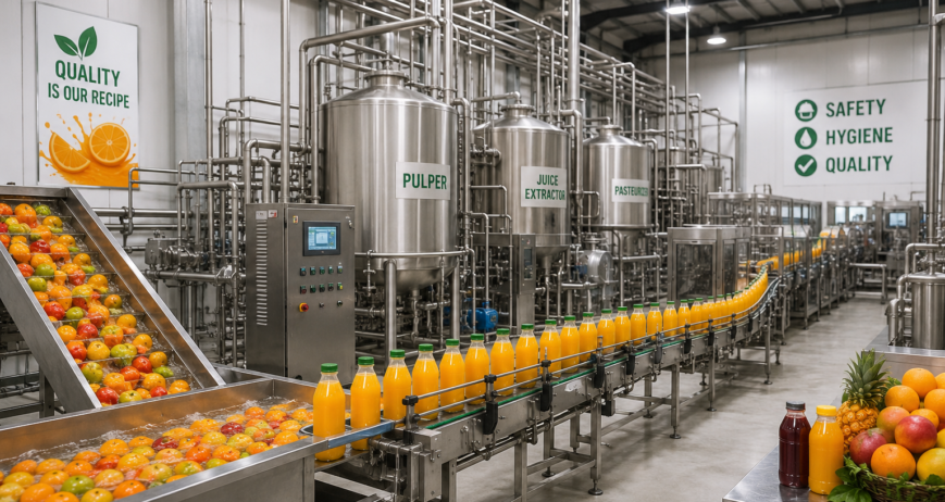 AI generated industrial processing facility illustration